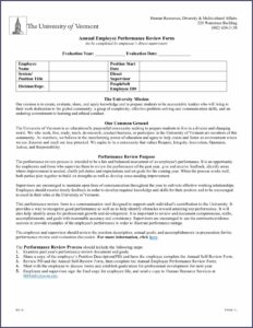 Annual Performance Review Forms