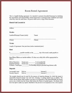 Apartment Lease Agreement Word Document