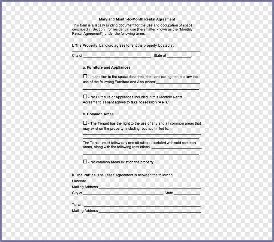 Apartment Rental Contract Template