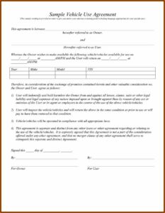 Automobile Lease Agreement Template Free