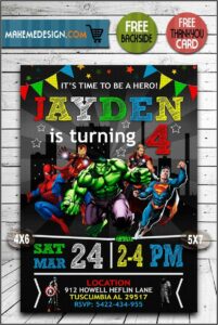 Avengers Invitations Template Free