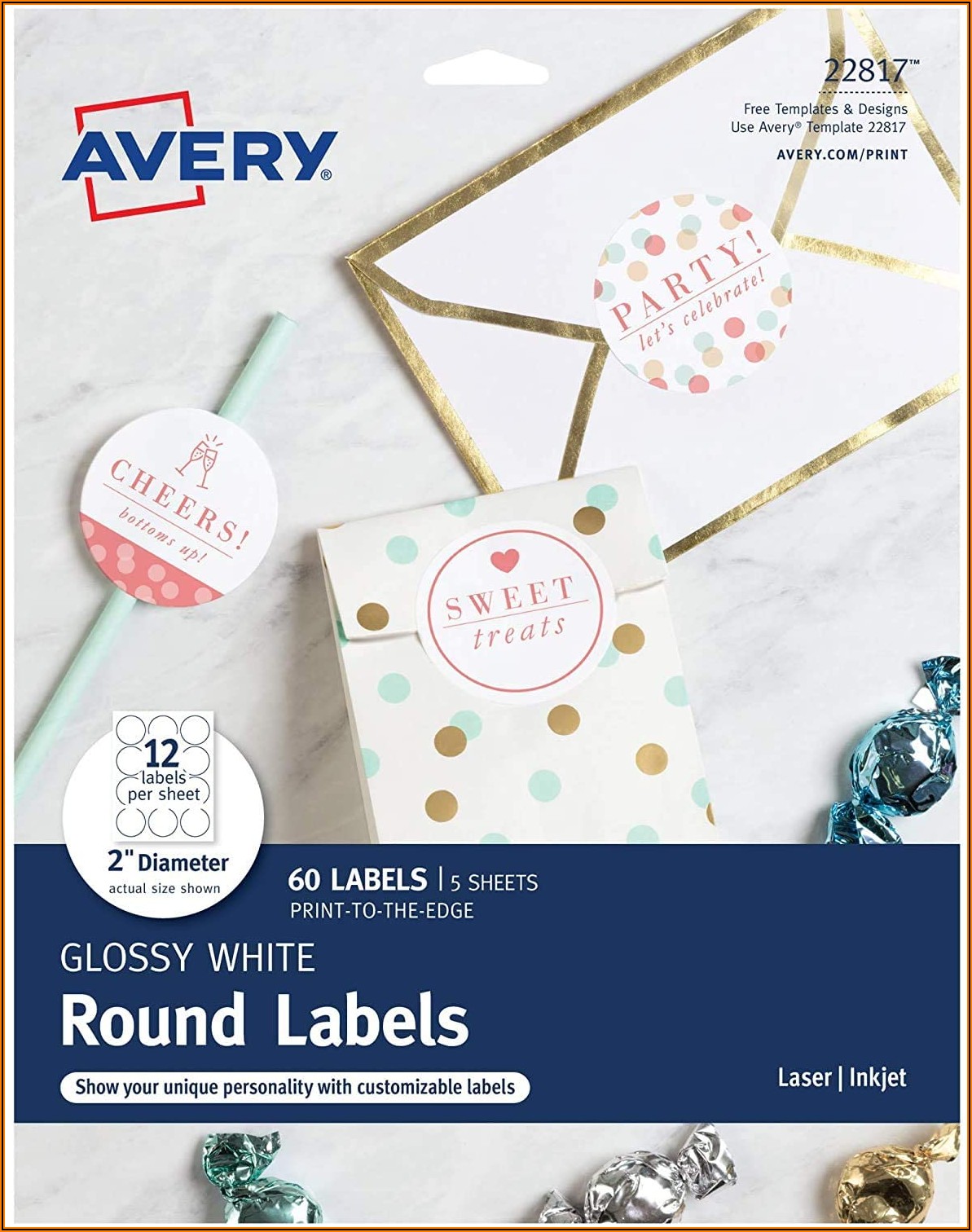 Avery Round Labels Template 22817