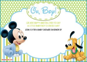 Baby Mickey Mouse Invitation Template Free