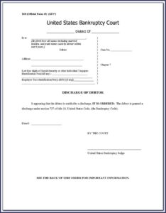 Bankruptcy Petition Forms