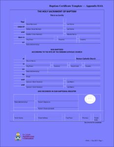 Baptism Certificate Template Doc