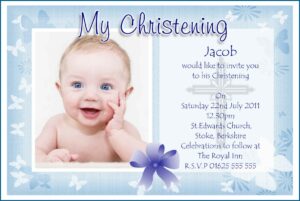 Baptismal Invitation For Baby Boy Diy