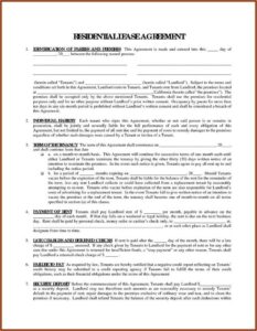 Basic Rental Lease Agreement Form