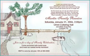 Beach Family Reunion Invitation Wording