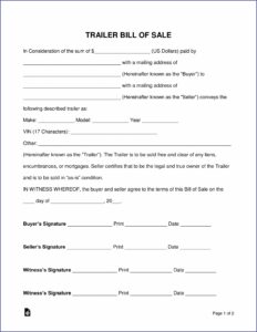 Bill Of Sale Template For Boat Motor