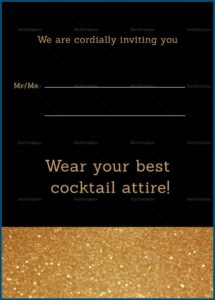 Black And Gold 50th Birthday Invitation Templates