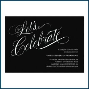 Black And White 60th Birthday Invitations