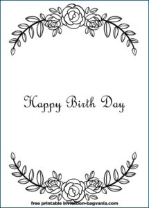 Black And White Birthday Invitations Free Printable