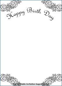 Black And White Birthday Invitations Templates Free