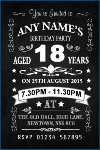Black And White Birthday Party Invitations