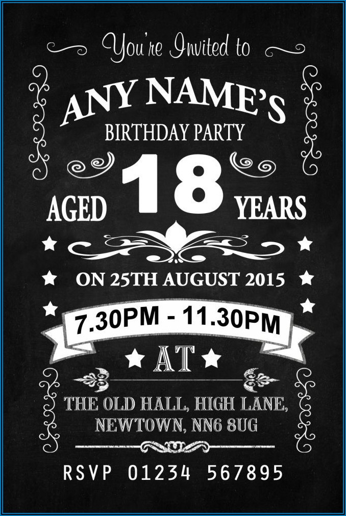 Black And White Birthday Party Invitations