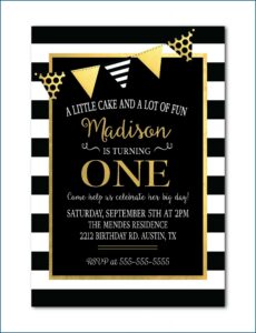Black And White Printable Birthday Invitations