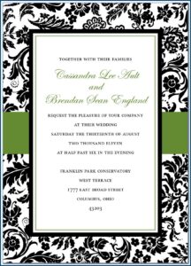 Black White And Gold Invitation Templates