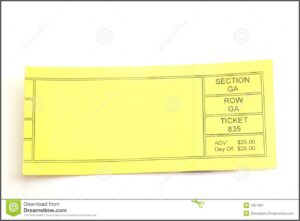 Blank Concert Ticket Template Free