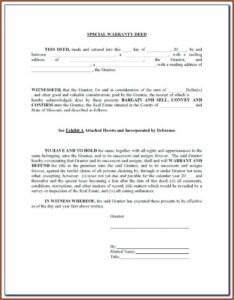 Blank Warranty Deed Form Florida