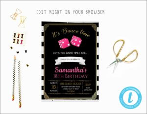 Bunco Invitation Template