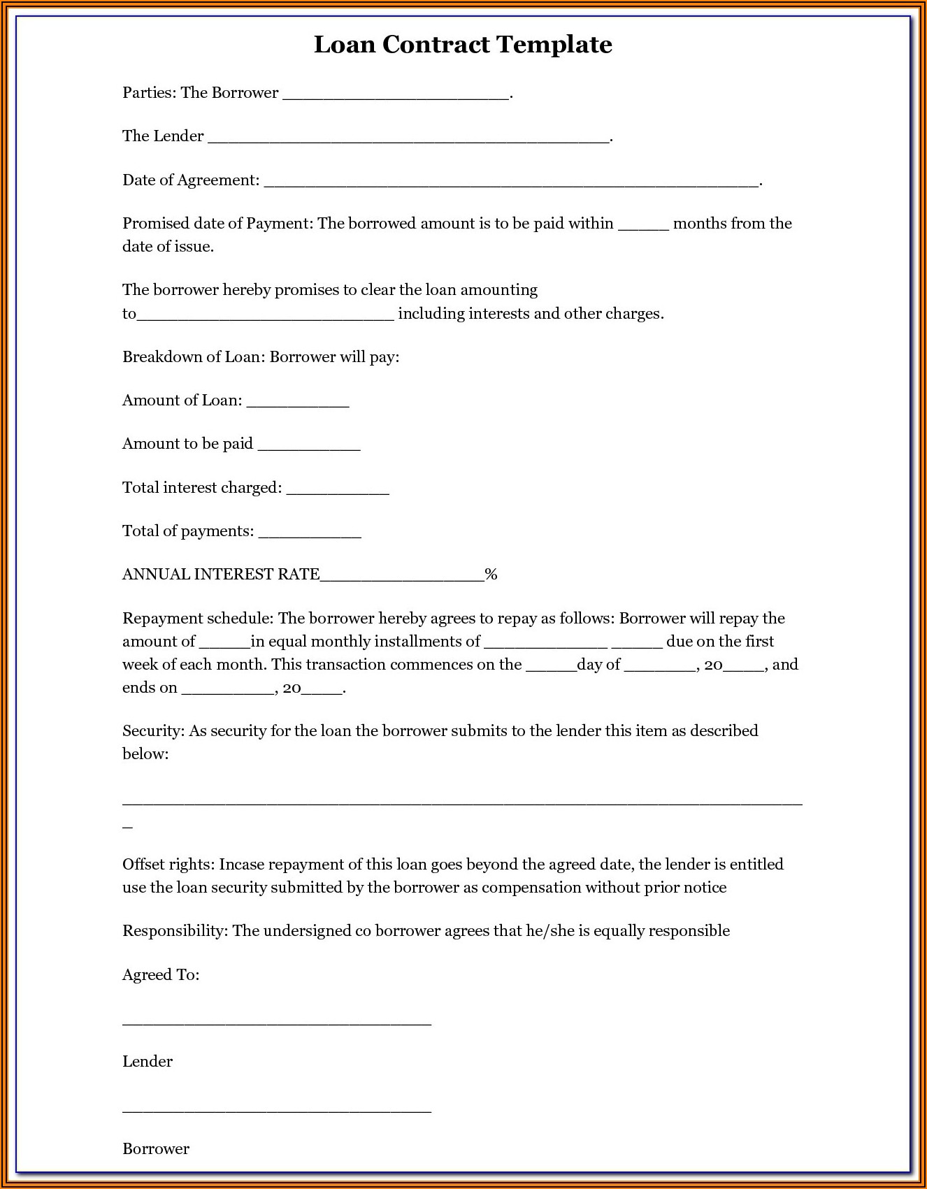 Business Sale Agreement Word Format