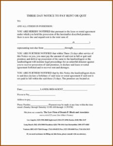 California Eviction Notice Template