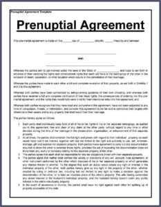 California Prenuptial Agreement Form Pdf