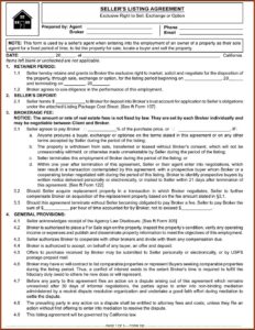 California Real Estate Sales Agreement Form
