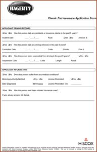 Car Insurance Form Pdf