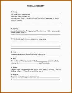 Car Rental Agreement Template Free