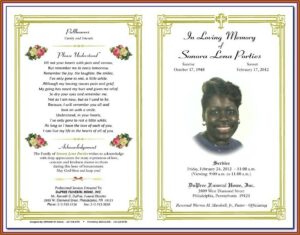 Catholic Funeral Mass Booklet Template Australia