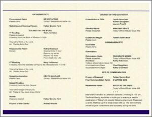 Catholic Funeral Program Template