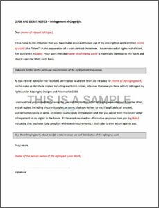 Cease And Desist Letter Template