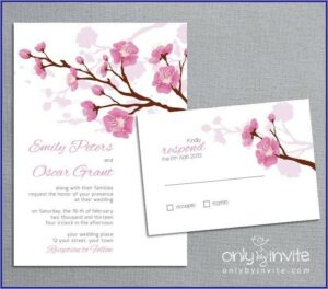 Cherry Blossom Wedding Invitation