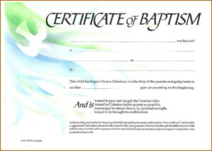 Christening Certificate Template