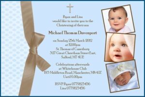 Christening Invitation For Baby Boy