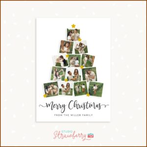 Christmas Card Photo Collage Template