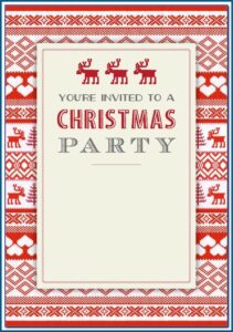 Christmas Potluck Invitation Template Free Printable