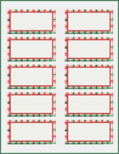 Christmas Return Address Label Templates