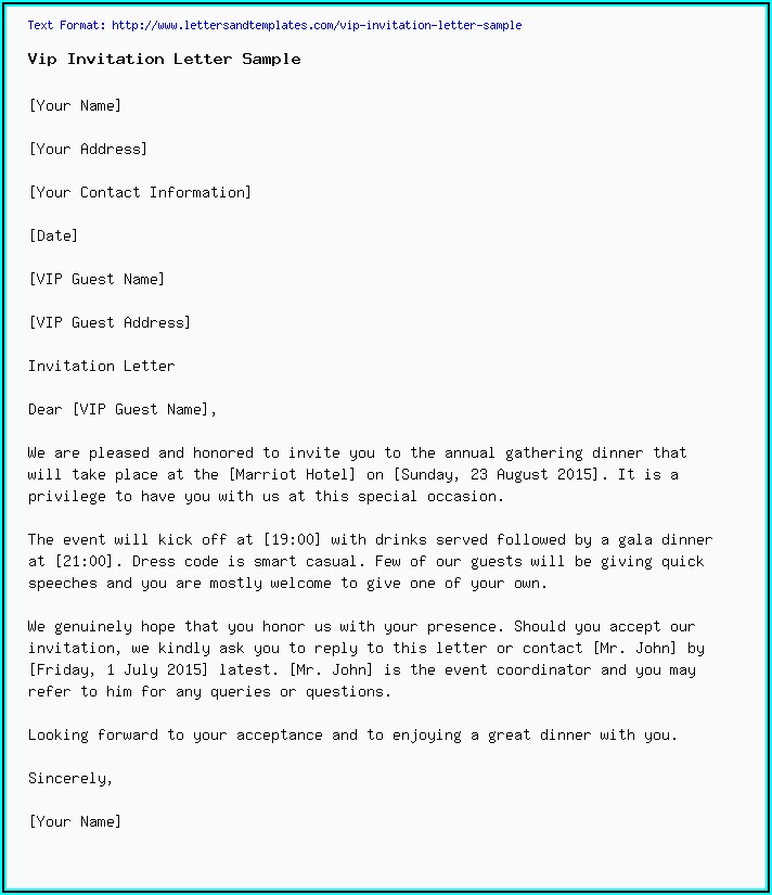 Client Dinner Invitation Email Template
