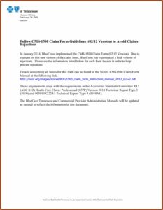 Cms 1500 Claim Form Guidelines