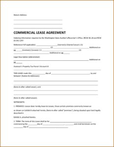 Commercial Property Lease Agreement Free Template Uk