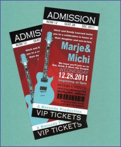 Concert Ticket Birthday Invitation Template