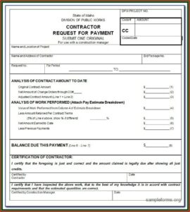 Construction Draw Request Form