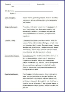 Counseling Soap Note Template Pdf