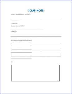 Counseling Soap Note Template Word