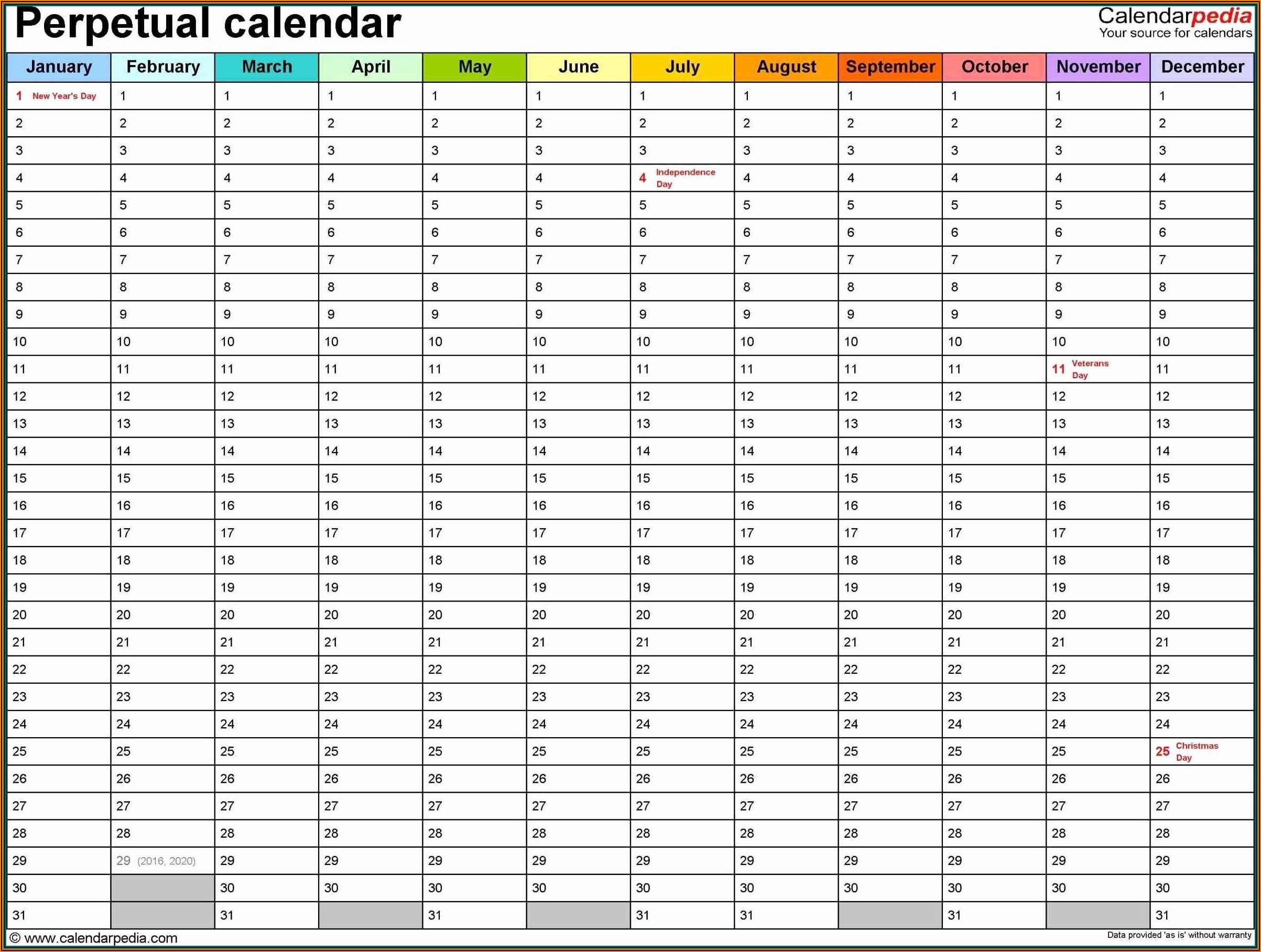 Customize Calendar Template 2020