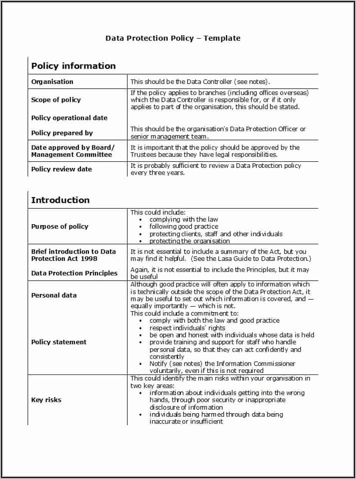 Cyber Security Policy Template