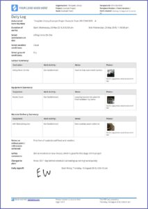 Daily Construction Log Template Free