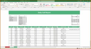 Daily Sales Call Report Format Excel